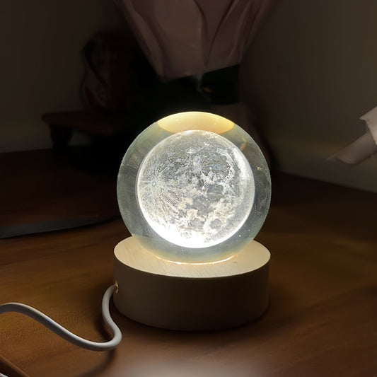 3D Crystal Table Moon Lamp