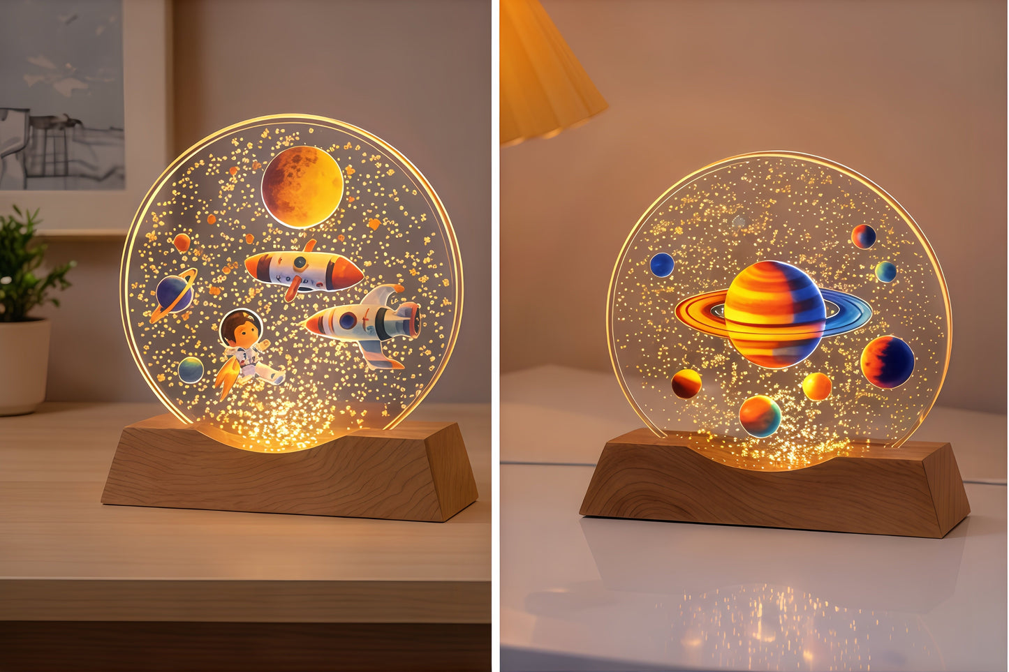 Astronaut Galaxy Lamps