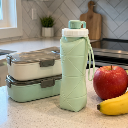 FlexFold Collapsible Silicone Water Bottle