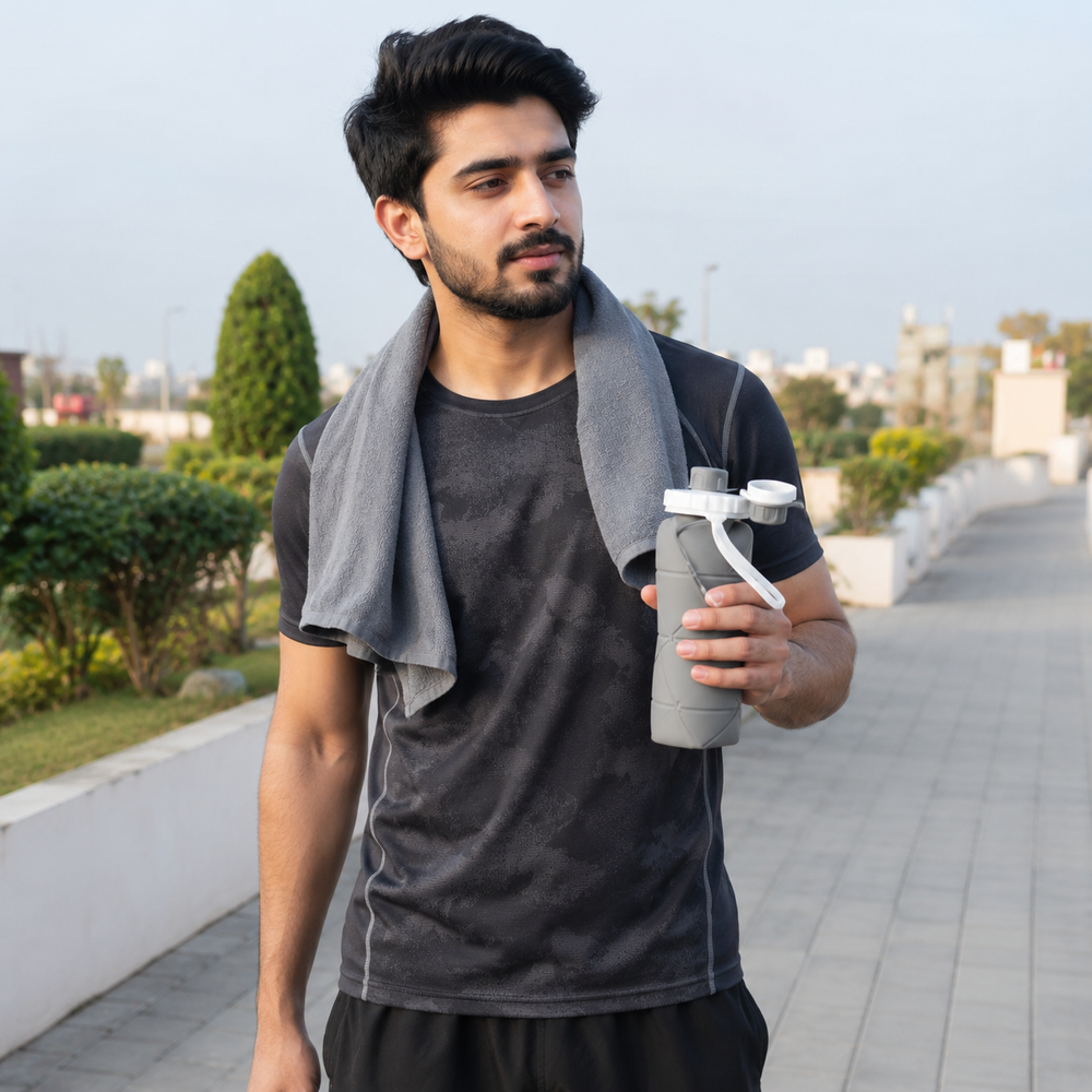 FlexFold Collapsible Silicone Water Bottle