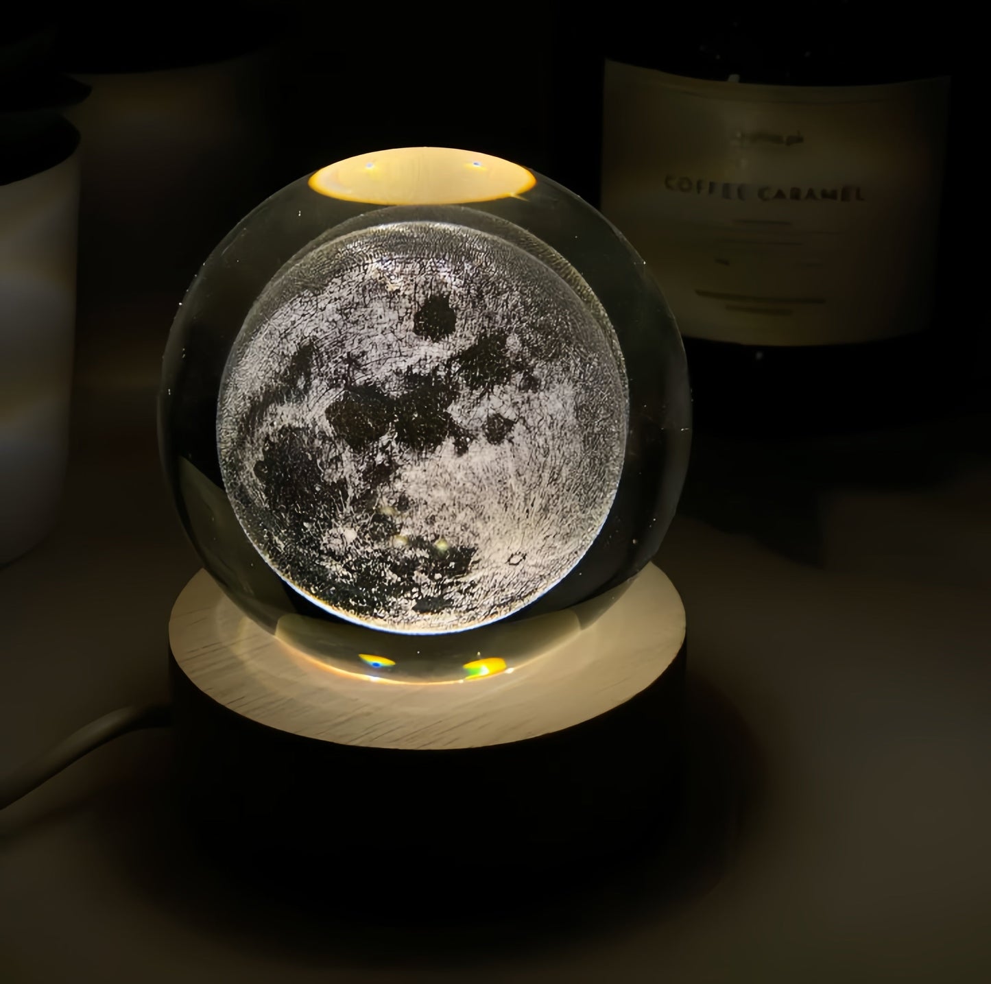 3D Crystal Table Moon Lamp